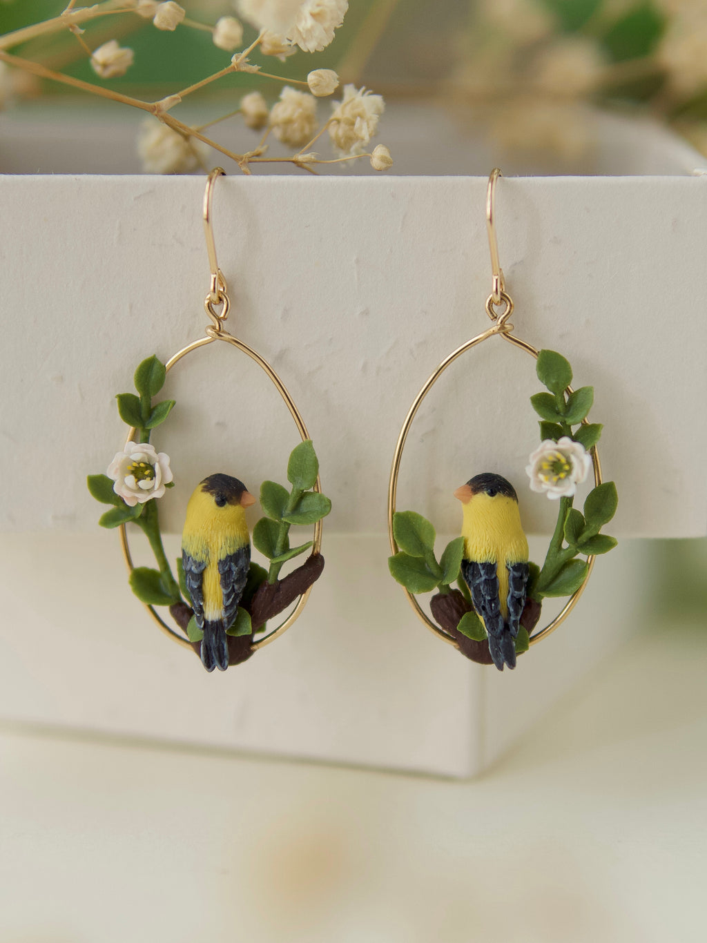 Goldfich and Wild Rose Earrings