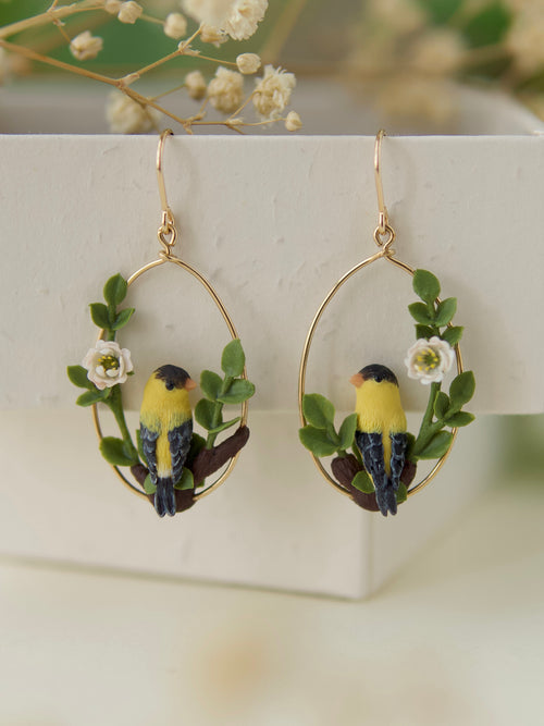 Goldfich and Wild Rose Earrings