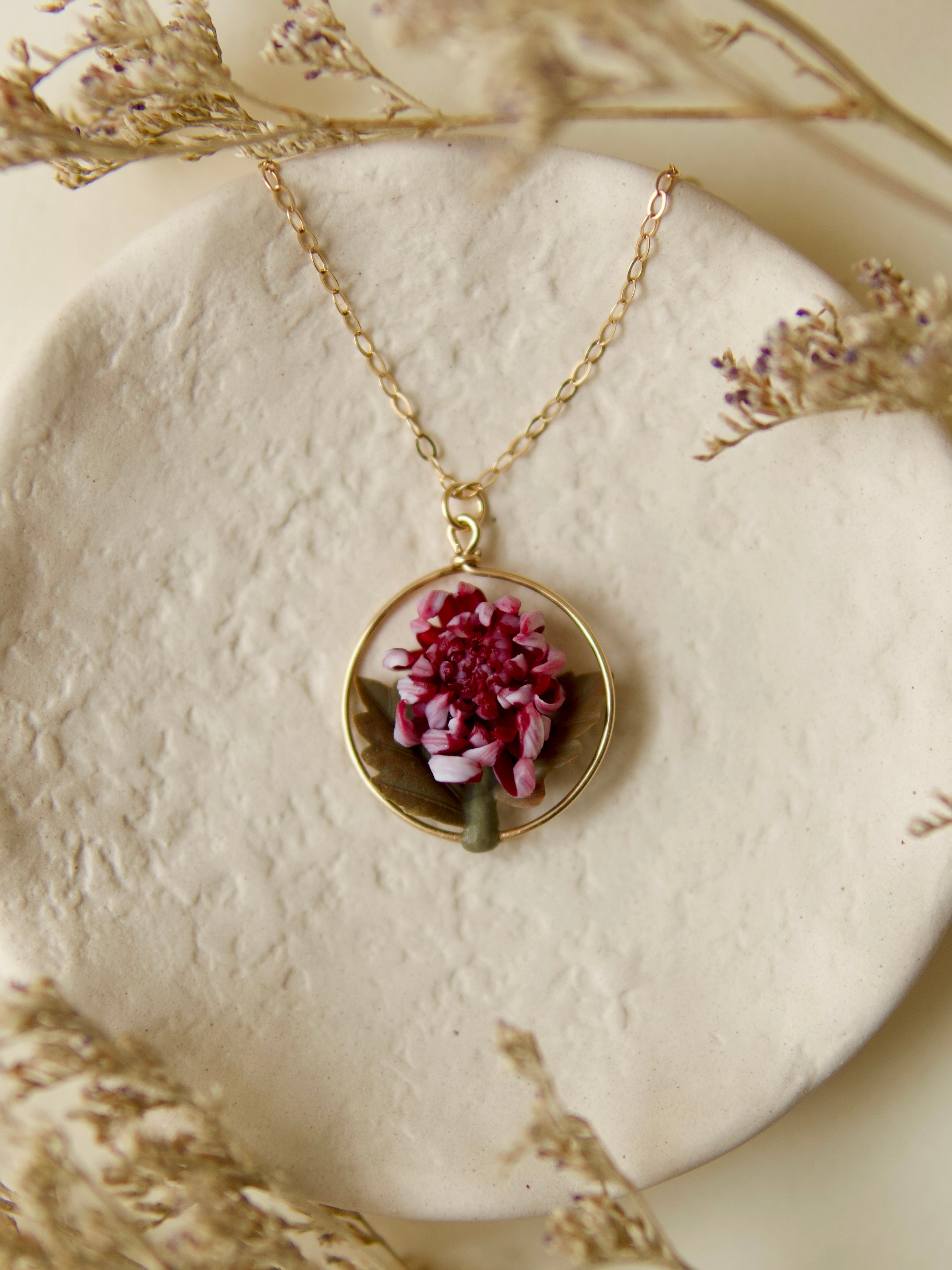 Chrysanthemum Earrings / Necklace