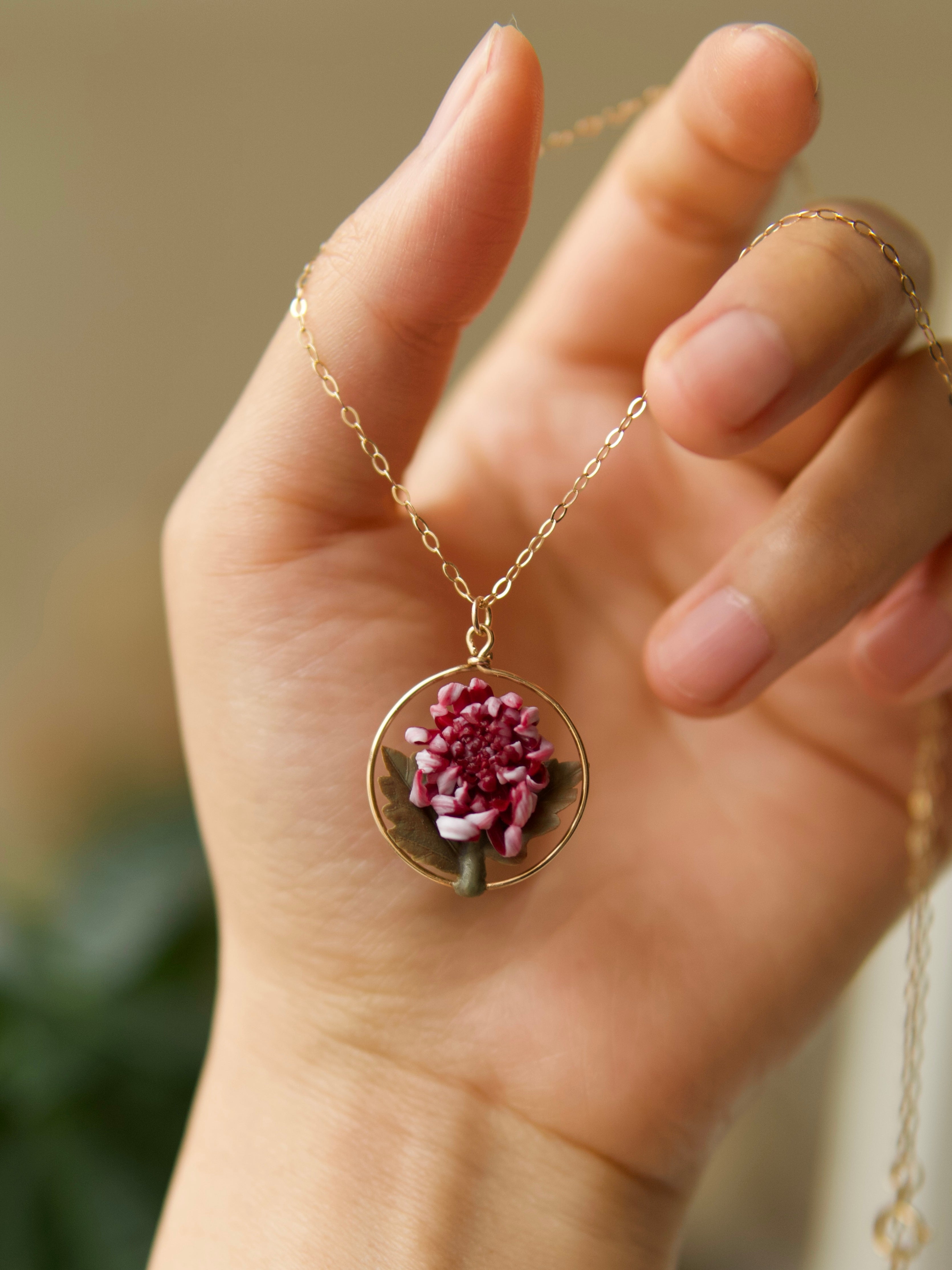 Chrysanthemum Earrings / Necklace